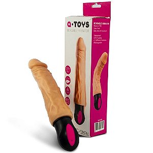 Pênis Realístico Cyber Skin Com Vibrador Aquecimento 26,5x4,5cm