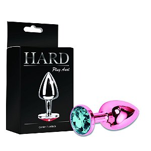 Plug Anal Joia Rosa Com Pedra Hard