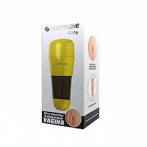 Masturbador Vagina Lanterna Dourada Cyberskin Pretty Love