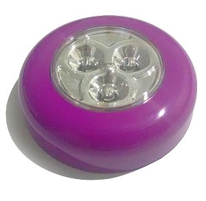 Luminária De Toque 3 Leds Push Button Interiores