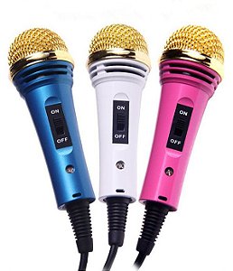 Mini Microfone Com Fio Móvel Portátil Karaoke MG-308