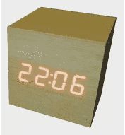 Relógio de Madeira Digital e Despertador e Temperatura