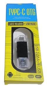 Otg Leitor De Cartão Sd, Usb E Micro Usb Para Celular E Pc