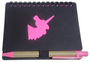 Mini Caderno Diário Com Pauta + Caneta Bloco de nota 70 Folhas 13cm X 10cm