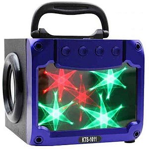 Caixa de Som KTS-1011 Bluetooth, Usb, com luzes e Recarregável