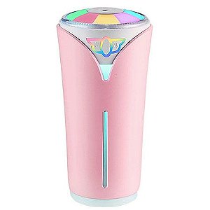Umidificador De Ar Purificador Elétrico Ultrassônico com LED USB 280ml