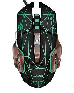 Mouse Gamer Durawell até 3200dpis 6 botões Macro Óptico com Led Dw200