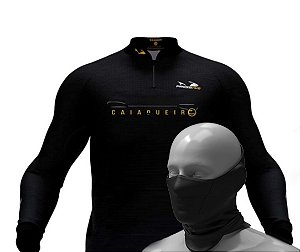 Combo - Camisa de Pesca Presa Viva Caiaqueiro + Tube Neck - Preta
