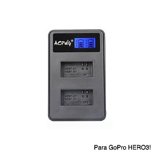 Carregador Duplo Similar com visor digital para GoPro HERO3