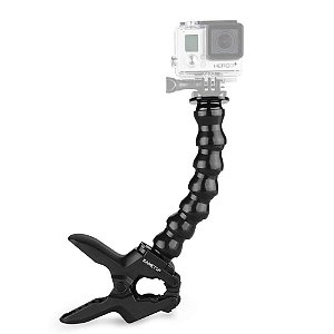 Jaws 20cm com Braço Articulado Tipo Gooseneck E Clip Para Gopro, SJCam, Sony e Similares