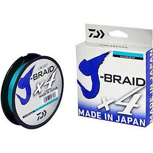 Linha Multifilamento Daiwa J-Braid X4 Azul 0,17mm 10lbs 270m