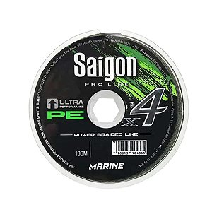 Linha Multifilamento Marine Sports Saigon X4 Verde 100m