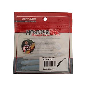Isca Artificial Monster3x Slow Shad 9cm New Shine 3p