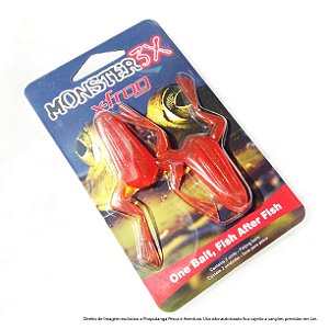 Isca Artificial Monster3x X-Frog Sapo, Red