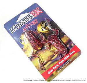 Isca Artificial Monster3x X-Frog Sapo, Ultra Red