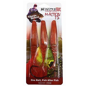 Isca Artificial Soft Monster3x M-Action 15, Premium Red