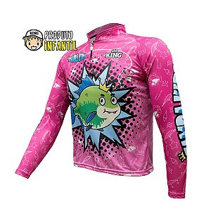 Camiseta Pesca Infantil King Manga Longa KFF-623i com Proteção UV+