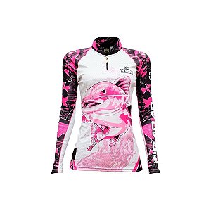 Camiseta Pesca King Brasil Manga Longa UV-50 KFF-603 Feminina