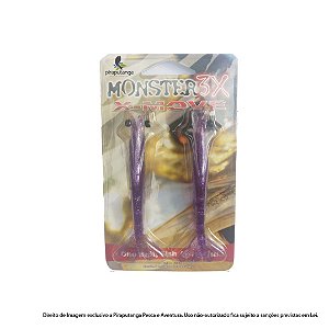 Isca Artificial Camarão Monster3x X-Move 12cm, Cor: Purple