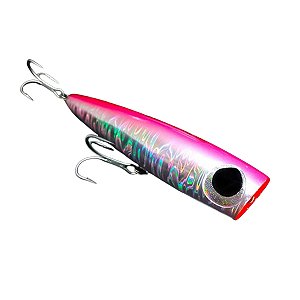 Isca Artificial Borboleta Popper Barracudinha, Cor 10H Holográfica