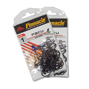 Anzol Pinnacle Pacu N°1 (KH-9500) Black - Pacote 50p