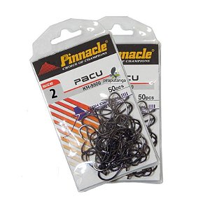 Anzol Pinnacle Pacu N°2 (KH-9500) Black - Pacote 50p