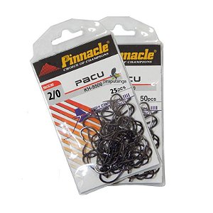 Anzol Pinnacle Pacu N°2/0 (KH-9500) Black - Pacote 25p