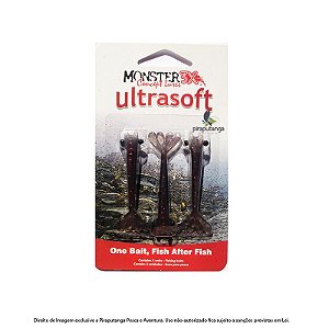 Isca Artificial Camarão Monster3x Ultrasoft 7,5cm, Ferrinho Red