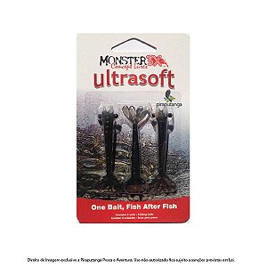 Isca Artificial Camarão Monster3x Ultrasoft 7,5cm, Iron