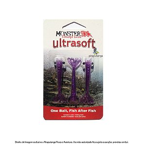 Isca Artificial Camarão Monster3x Ultrasoft 7,5cm, Purple