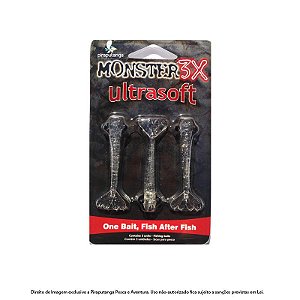 Isca Artificial Camarão Monster3x Ultrasoft 7,5cm, Silver