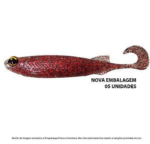 Isca Artificial Monster3x E-Shad 12cm, Ultra Red - 05p