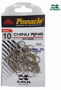 Anzol Pinnacle Chinu Ring N°10 Níquel - 25p
