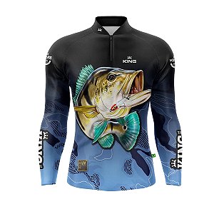 Camiseta Pesca King Manga Longa KFF-060 Tucunaré com Proteção UV+