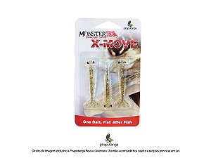 Isca Artificial Camarão Monster3x X-Move 7cm, Cor: Chá Dourado