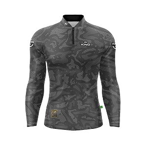 Camiseta Pesca King Manga Longa KFF-649 com Proteção UV+