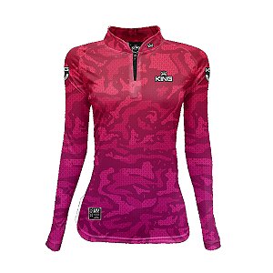 Camiseta Pesca King Feminina Baby Look KFF-614N com Proteção UV+