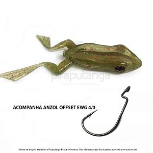 Isca Artificial Monster3x X-Frog Top Water Sapo, Forest + Anzol
