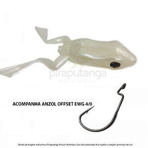 Isca Artificial Monster3x X-Frog Top Water Sapo, Manjuba + Anzol