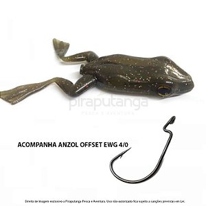 Isca Artificial Monster3x X-Frog Top Water Sapo, Natural + Anzol
