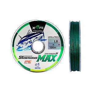 Linha Multifilamento Deyu Stamina Max 4X Super PE-100% Verde 100m (Unidade)
