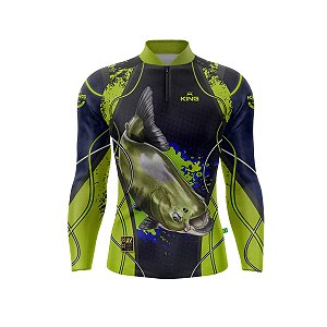 Camiseta Pesca King Manga Longa KFF-610 com Proteção UV+