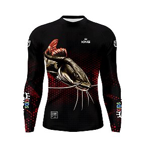 Camiseta Pesca Infantil King Manga Longa KFF-647Ni com Proteção UV+