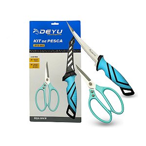 Kit Pesca Deyu Faca Filetadeira + Tesoura DYZ-002
