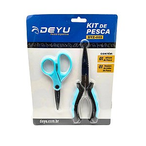 Kit Pesca Deyu Alicate Bico + Tesoura para Linha DYZ-003
