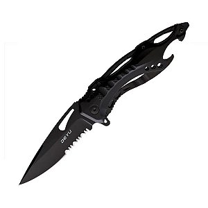Canivete Black Deyu DY-017994 Quebra Vidro Lâmina Serrilhada Abridor Garrafa