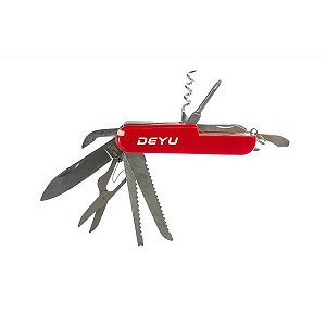 Canivete Multifuncional Deyu R-09 Vermelho 9 Funções (17cm)