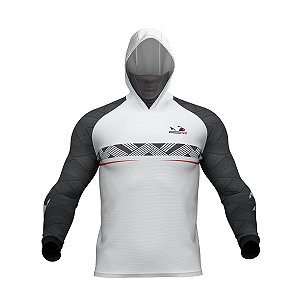 Camisa Presa Viva Poliamida 02 Cichlas C/ Capuz C/ Máscara Integrado Proteção UV50+