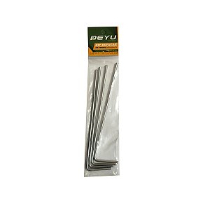 Kit Conjunto de Estacas Ferro Deyu P/ Barraca Gazebo Toldo