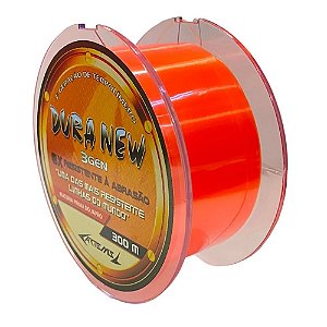Linha Duranew Monofilamento Artemis Dura New 8x Laranja 300m Pesqueiro